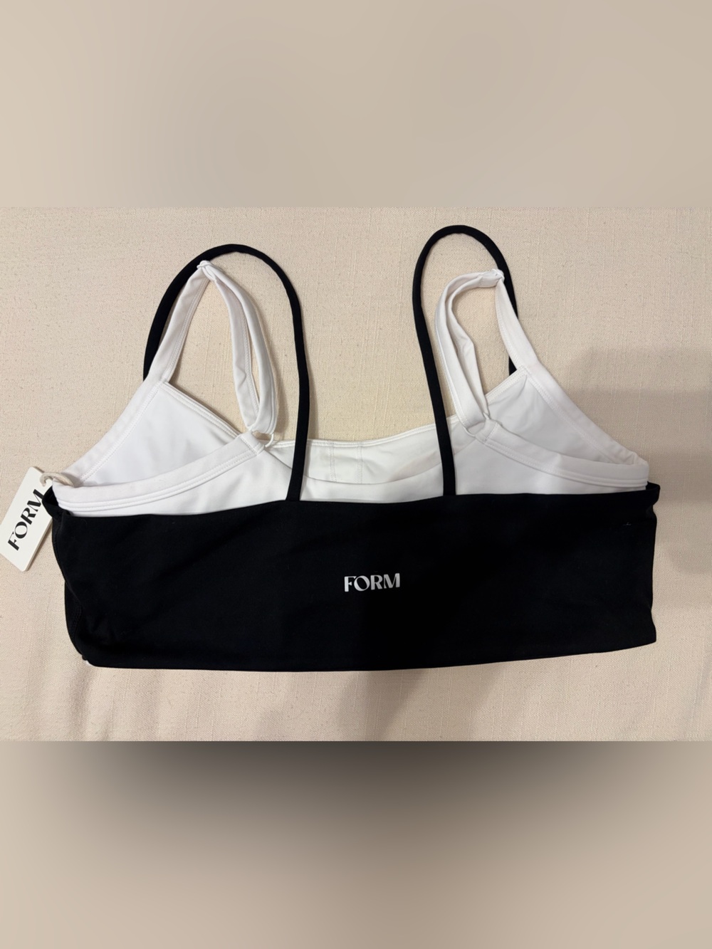 FORM layered black and white sports bra NWT - Picture 3 of 3